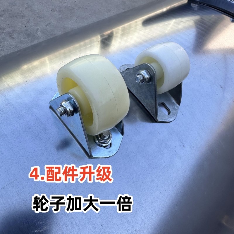 不锈钢推雪铲超特大号带轮子除雪推雪板加厚铲粮食清粪便铲雪神