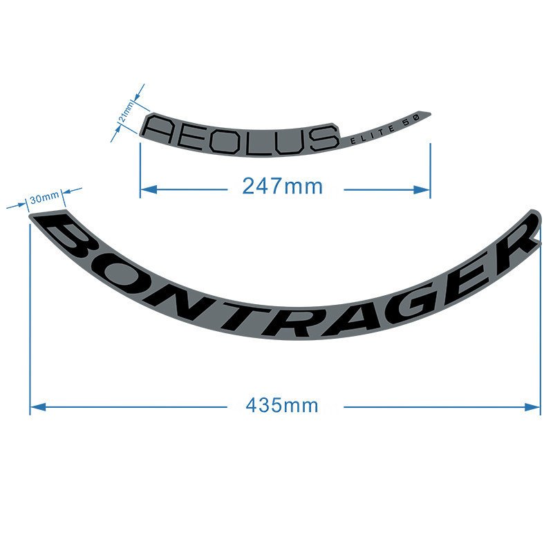 棒槌哥Bontrager Aeolus Elite 50TLR公路碟刹轮组自行车贴纸车圈