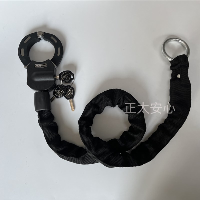 摩托车手铐链条锁小号5.6CM单头电动车自行车滑板门锁加粗防盗锁