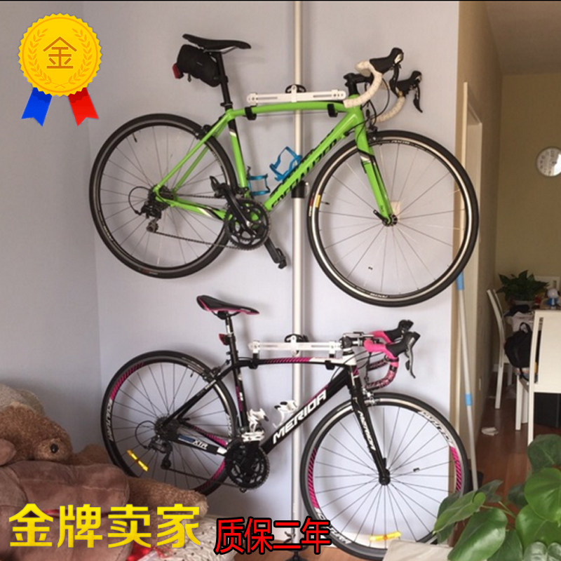 爱骑驿自行车墙壁挂架顶天立地柱展示架儿童平衡车挂钩立式停车架
