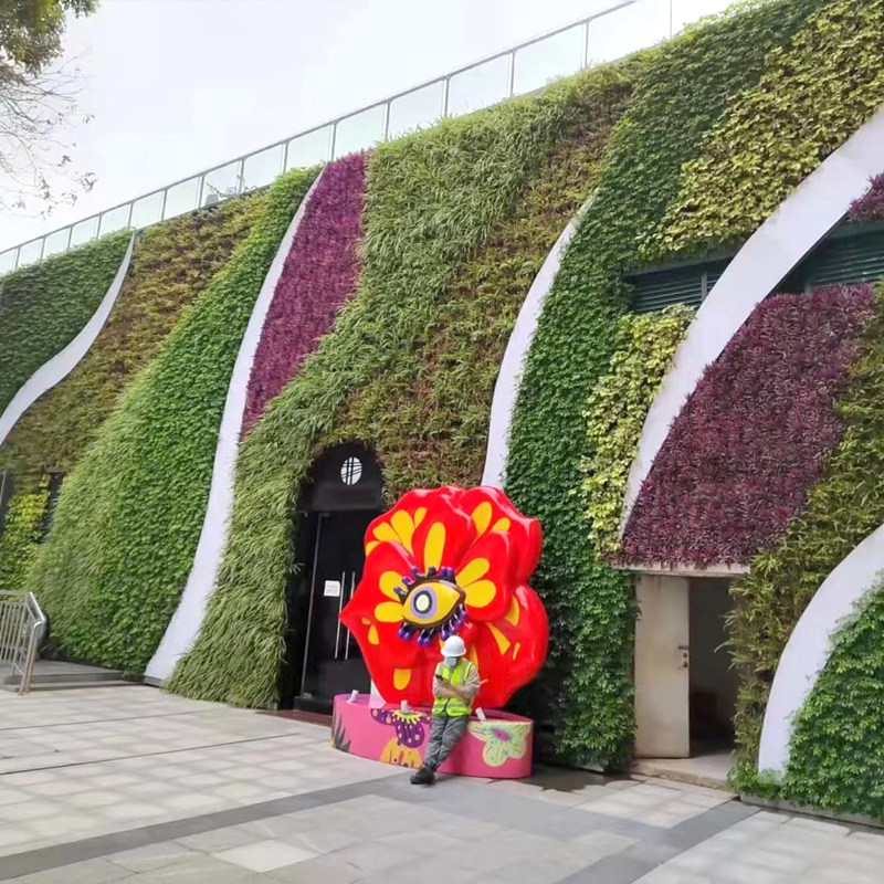 户外大型市政工程垂直绿植墙种植盒蜂巢室内安装立体绿化围挡定制