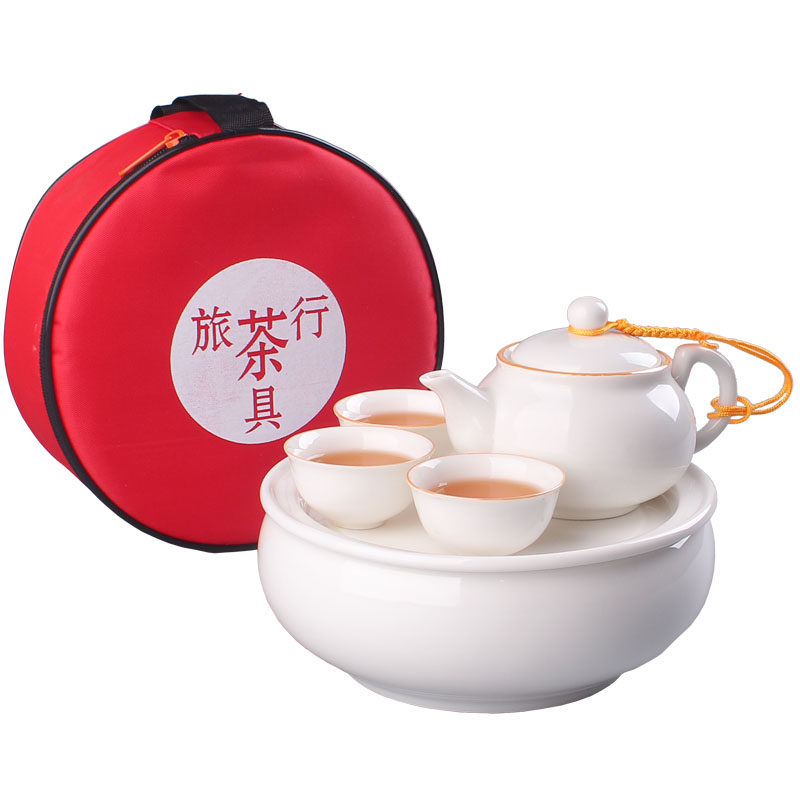 旅行潮汕工夫茶具宿舍用功夫茶便携套装喝茶壶小型荼具户外陶瓷