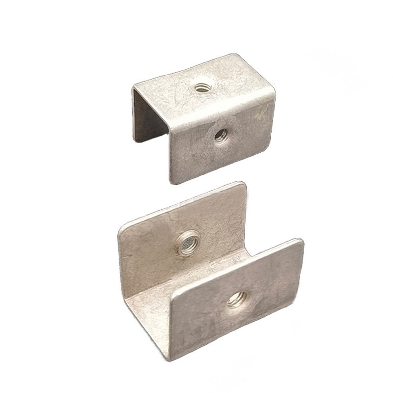 方管内连接件货架家俱配件c形u型卡扣钢材免焊固定件20x25x30x40