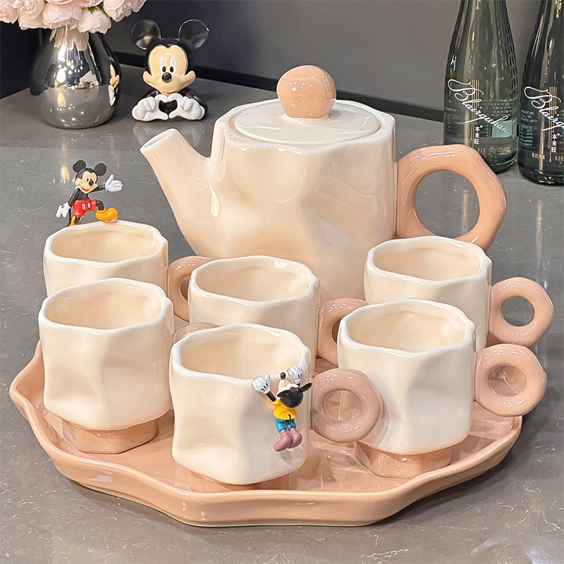 高颜值陶瓷水壶茶杯套装家用客厅待客喝水杯子一套乔迁茶具水具