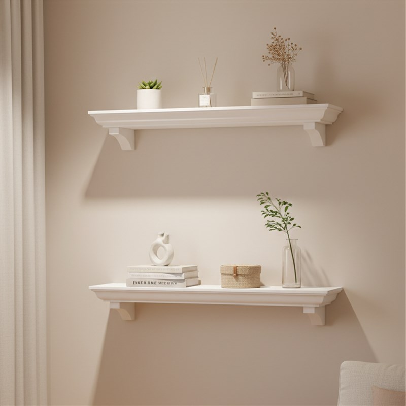 高级感墙上置物架实木壁挂悬空墙面一字隔板层板杂志架挂墙展示架图片