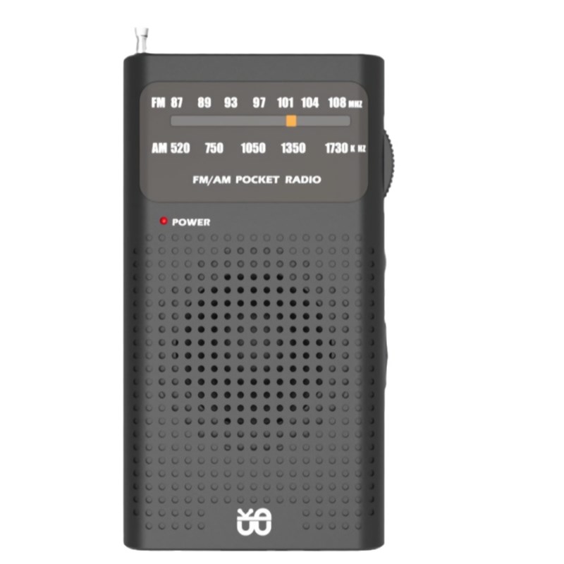 W-908 收音机指针式FM/AM双波段口袋带挂绳便携高保真老年收音机