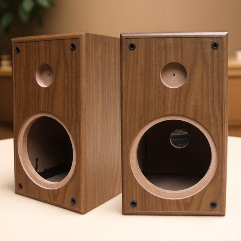 6.5寸汽车套装喇叭空箱体 发烧改装DIY低音炮+高音头迷宫空音箱