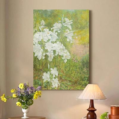 绿色治愈系装饰画 画客厅玄关挂画 画小众艺术卧室壁画 画法式覆