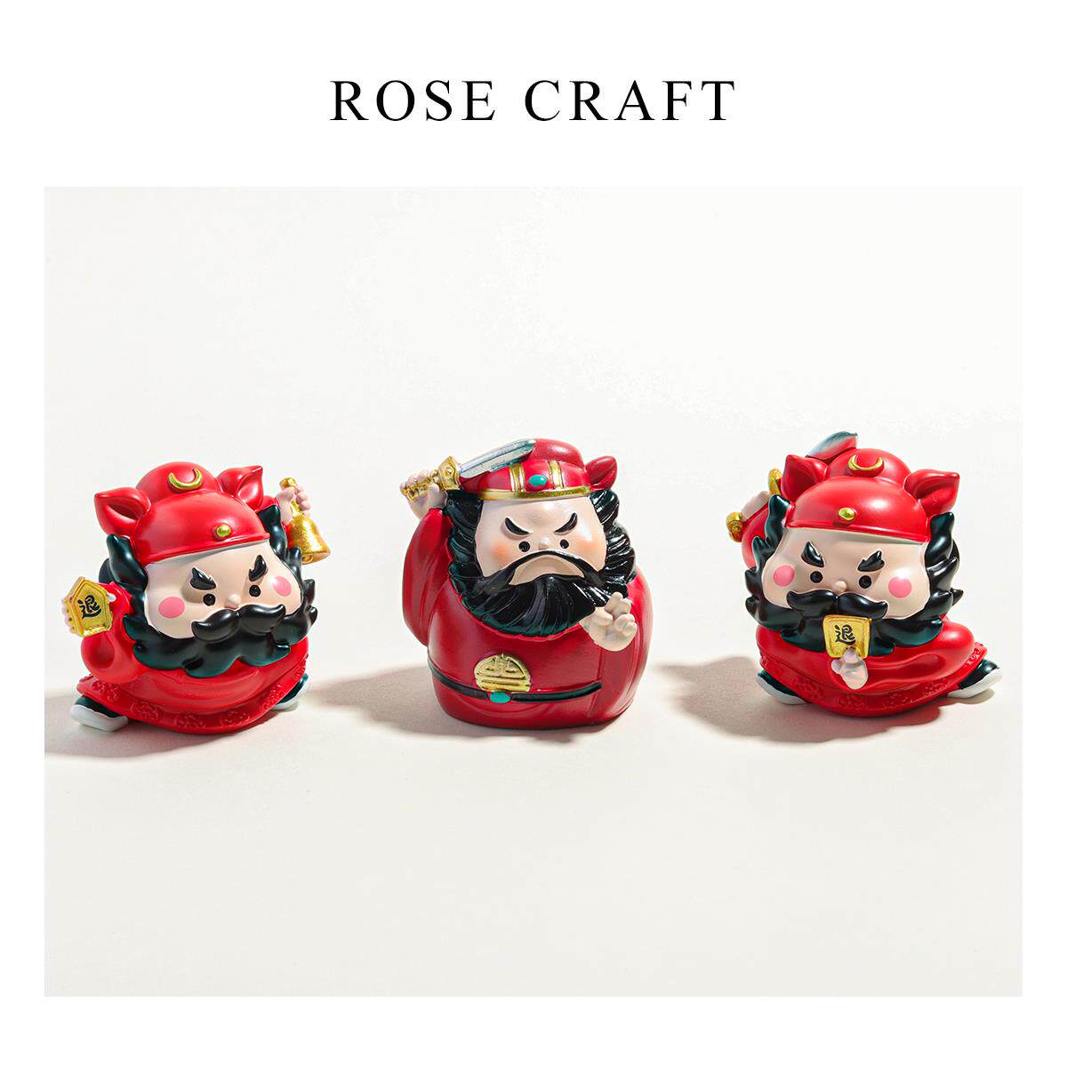 钟馗小神仙桌面摆件祝福礼盒套组办公室情绪稳定工位装饰车载摆件