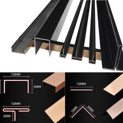 不锈钢剪折刨加工U型黑钛长城板格栅拉弯圆弧条门套包边L型收边条