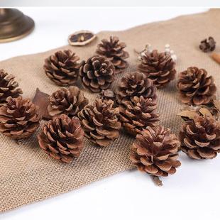 饰 天然圣诞松果干花 圣诞树配件 diy手工花环材料 马尾松球家居装