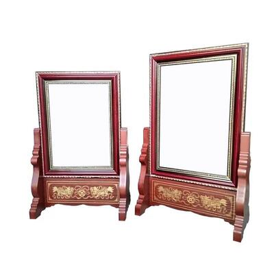 全木制高端肖像瓷相底座相框片6/7/8/10/12/16寸大号摆灵台供俸