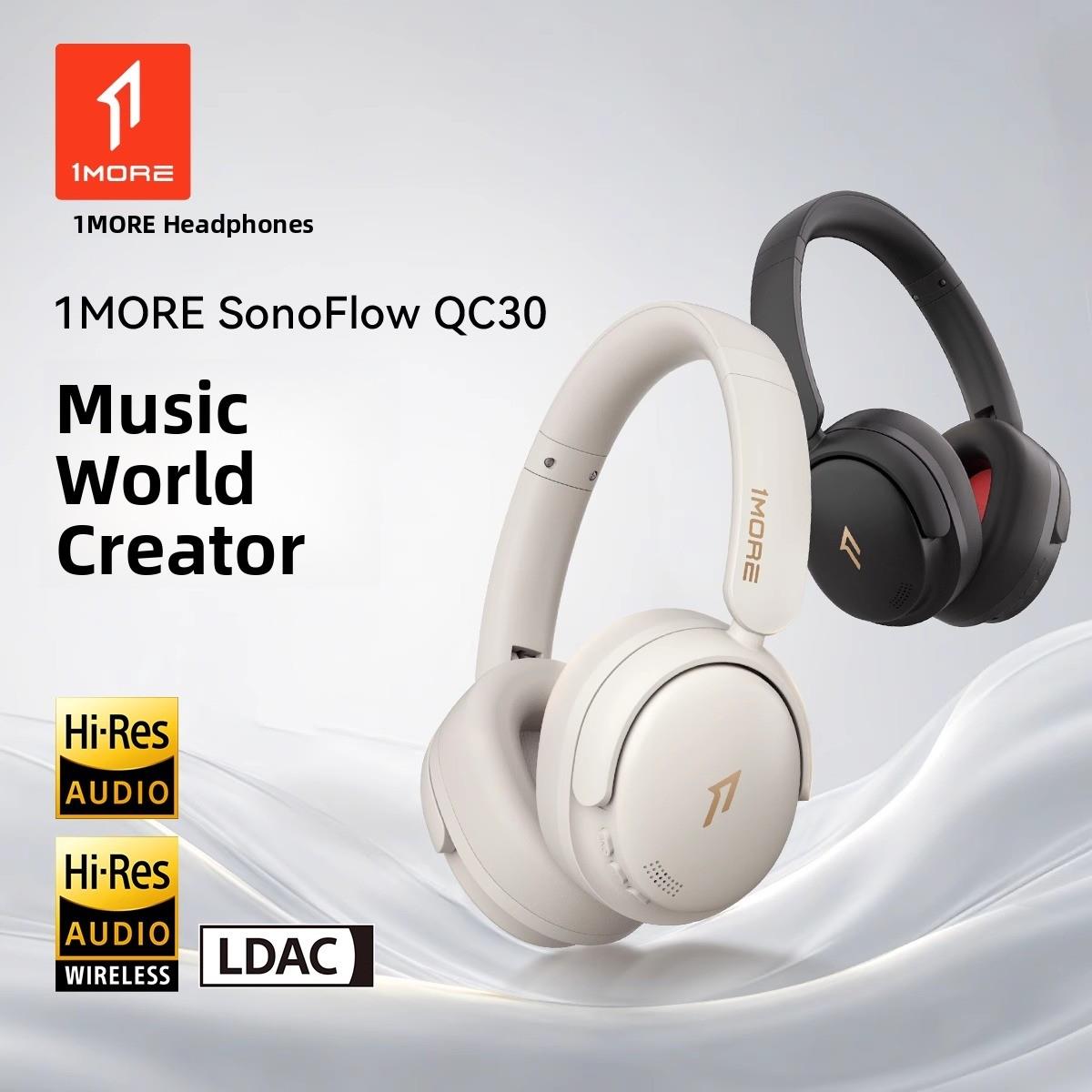 1More/Wanmo Sonoflow Pro主动降噪头戴式无线蓝牙耳机Hifi金标Qc