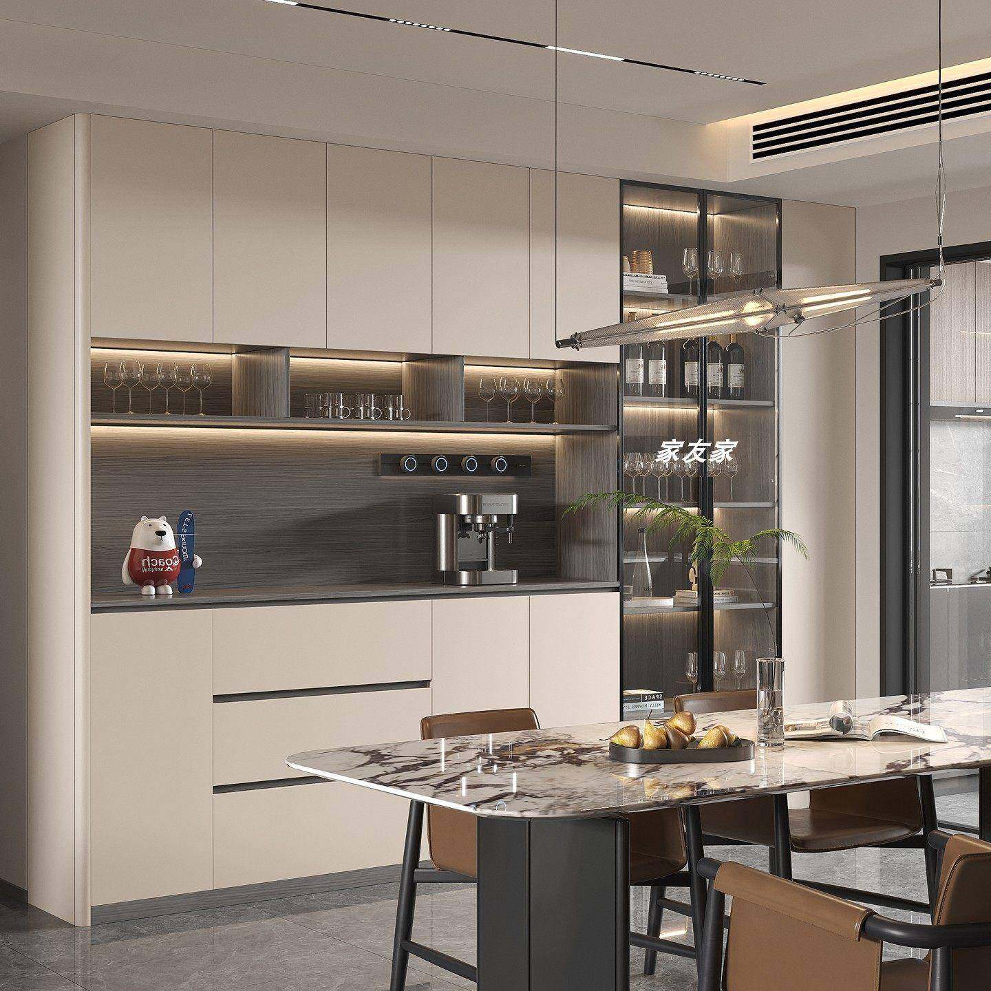 定制圆弧实木餐边柜靠墙一体酒柜极简现代客厅厨房家用储物收纳柜,住宅家具,餐边柜,淘宝优惠券,粉丝福利购,淘宝优惠卷