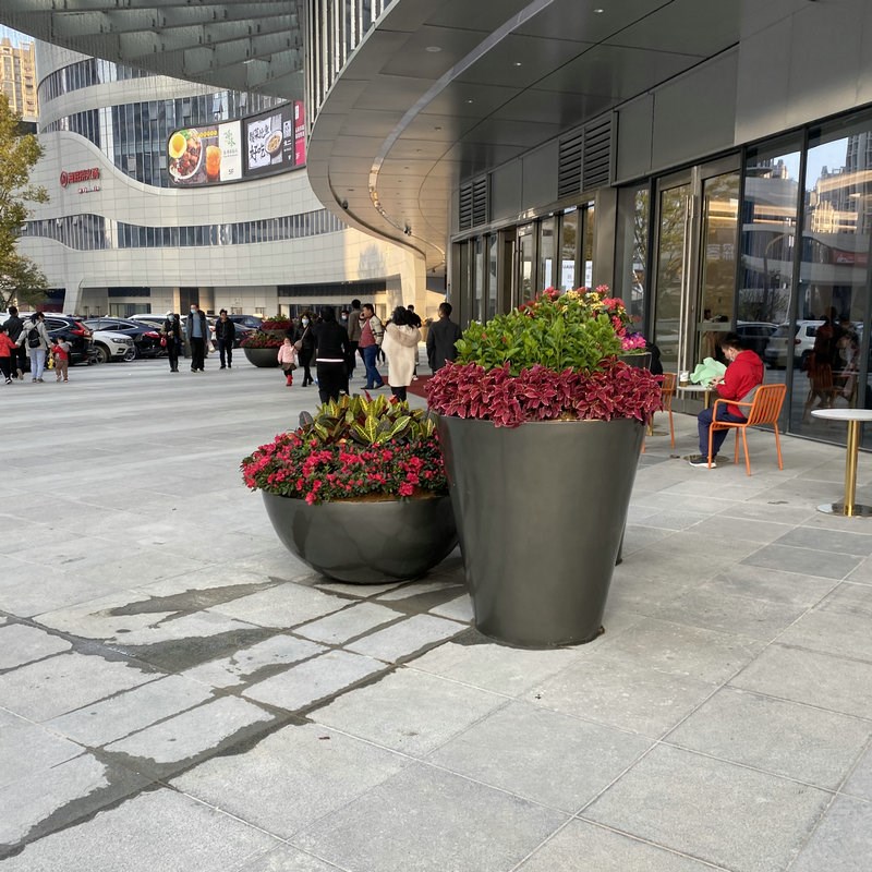 适用户外玻璃钢花盆商场开业花坛商业街花缸园林市政种植花箱花池