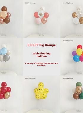 大橙色~ in表浮动气球宝宝生日聚会装饰儿童聚会野餐照片道具
