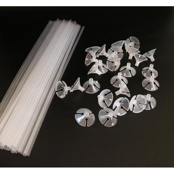 乳胶气球托杆纯白色彩色30CM40CM圆形汽球托杯10寸12寸手拿支撑杆