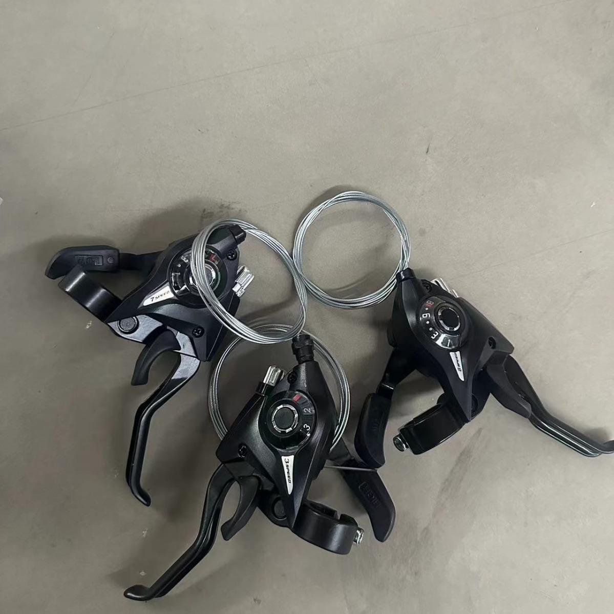 山地车指拨/自行车连体指拨闸把/EF51-7/8速/21/24单车 变速器配