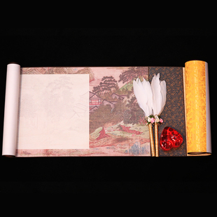 复古风签名卷轴h嘉宾签到本商务会议年会生日中式签名册签到簿活