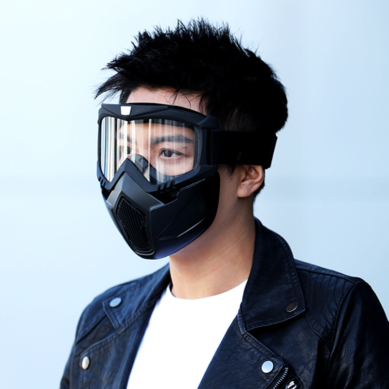 防护面罩高清防尘防雾防风沙电焊防强光防烤N脸面具全脸防护防烟
