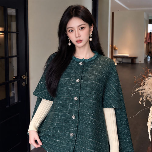 新中式国风斗篷外套短裤两件套女