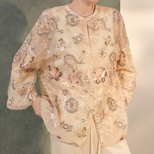 弥蝶新款国风新中式高级时尚外套