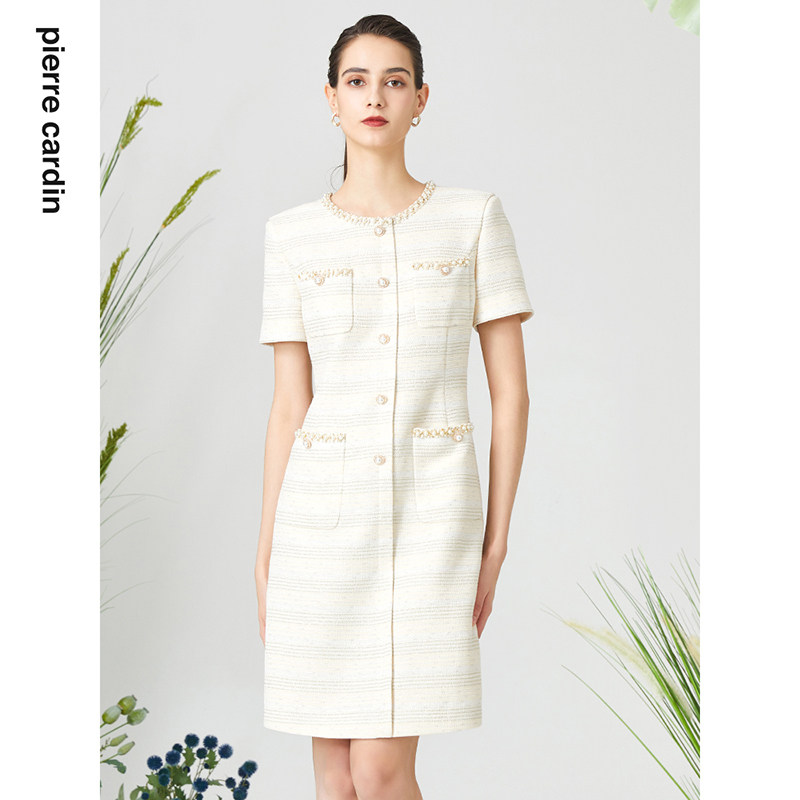 【皮尔卡丹女装】夏季时尚通勤小香风连衣裙【专柜正品】,女装/女士精品,连衣裙,淘宝优惠券,粉丝福利购,淘宝优惠卷