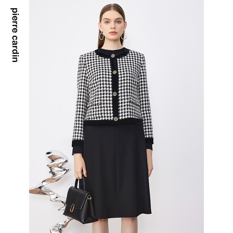 皮尔卡丹女装通勤淑女小香风外套