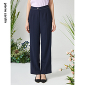 皮尔卡丹女装 直筒长裤 春季 裤 专柜正品 藏蓝色西装