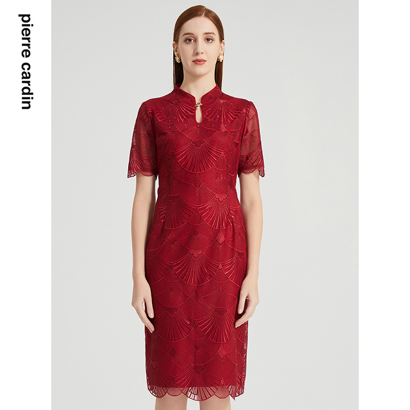 通勤淑女一步裙纯色连衣裙