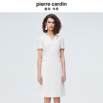皮尔卡丹女主持人礼服女播音艺考正装连衣裙演讲比赛上镜职业西装