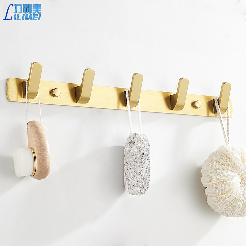 极速北欧衣柜挂钩衣m帽钩衣钩墙壁挂门后免打孔试衣间金色钩子玄