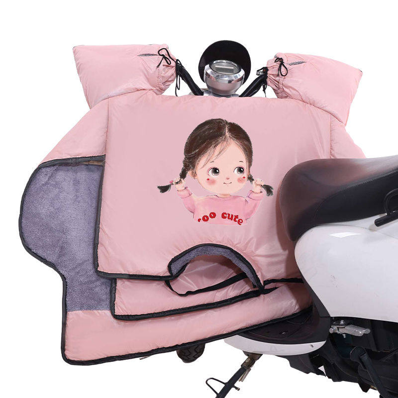 极速电动摩托车挡风被冬季加绒加厚冬天小L电车挡风罩防水防风保