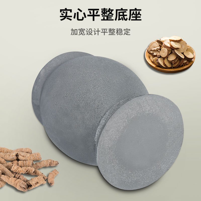 极速铸铁捣药罐碓窝对窝冲筒捣药B臼药杵子缸研钵捣碎器研磨捣辣