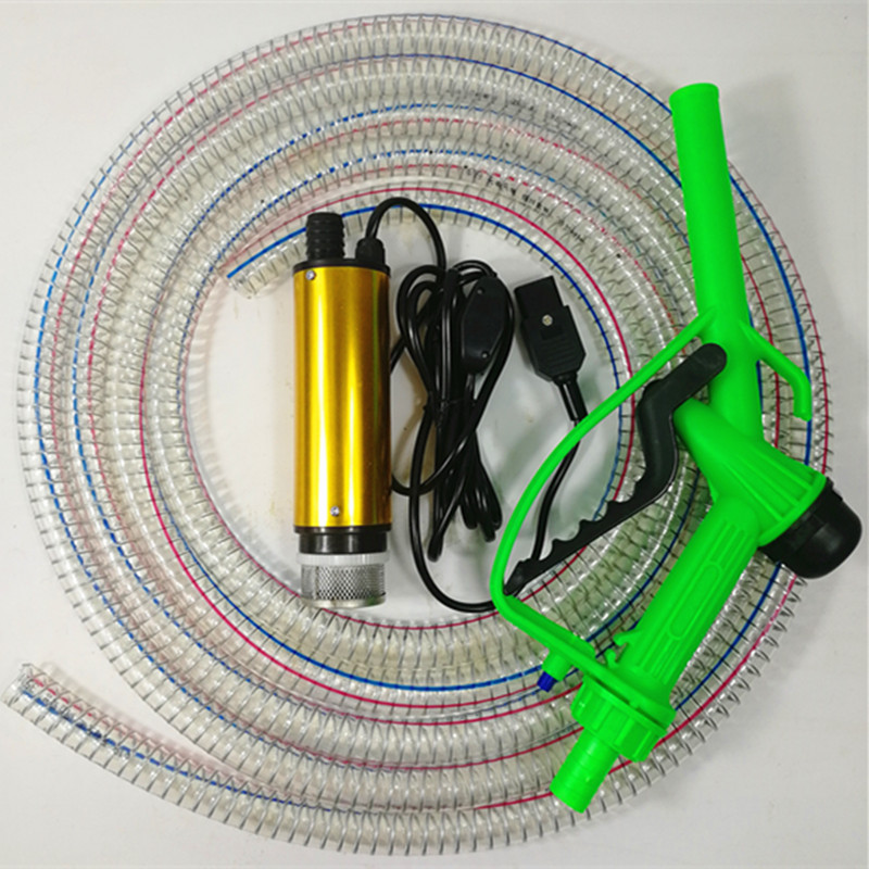 抽油泵柴油12V48V60V抽水泵电动小型电动车三R孔插头抽油器加油机