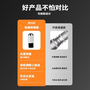 电动扳手转换头万能改冲击钻头变电锤钻L头快速接头电板手转换器