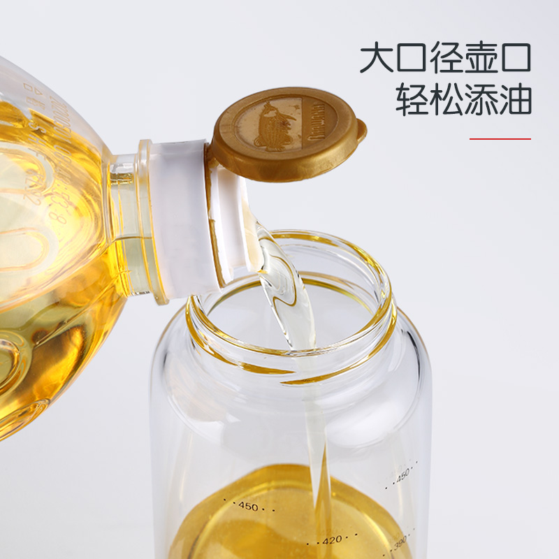 玻璃油壶防漏家用厨房油罐小香油调味料瓶L子装油罐酱油瓶带盖醋