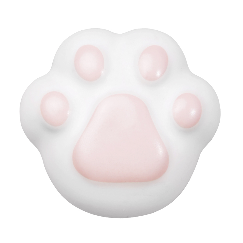 新款猫爪免打孔拉手衣p柜门橱柜抽屉简约可爱陶瓷单孔免钉自粘把