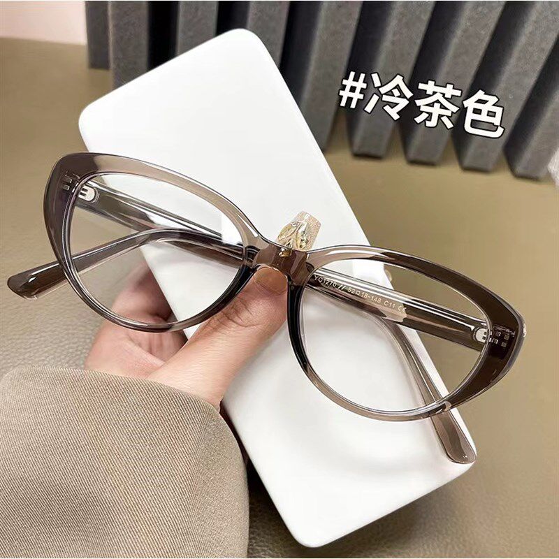 防蓝光老花d镜女款时尚清防辐射抗疲劳舒适优雅猫眼老人老视眼镜