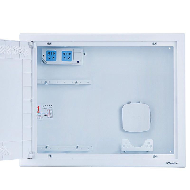 尤立科弱电箱大号500*400家用光纤入户多媒体信息W集线箱暗装加厚