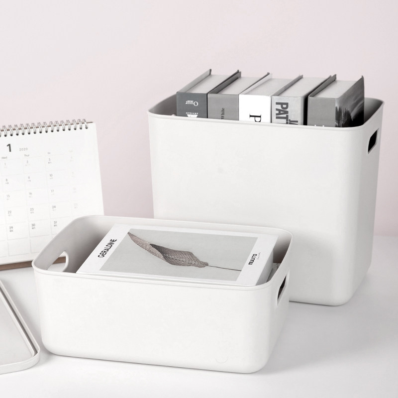 桌面收纳盒e带盖厨房整理盒收纳篮化妆品零食玩具收纳箱整理箱家