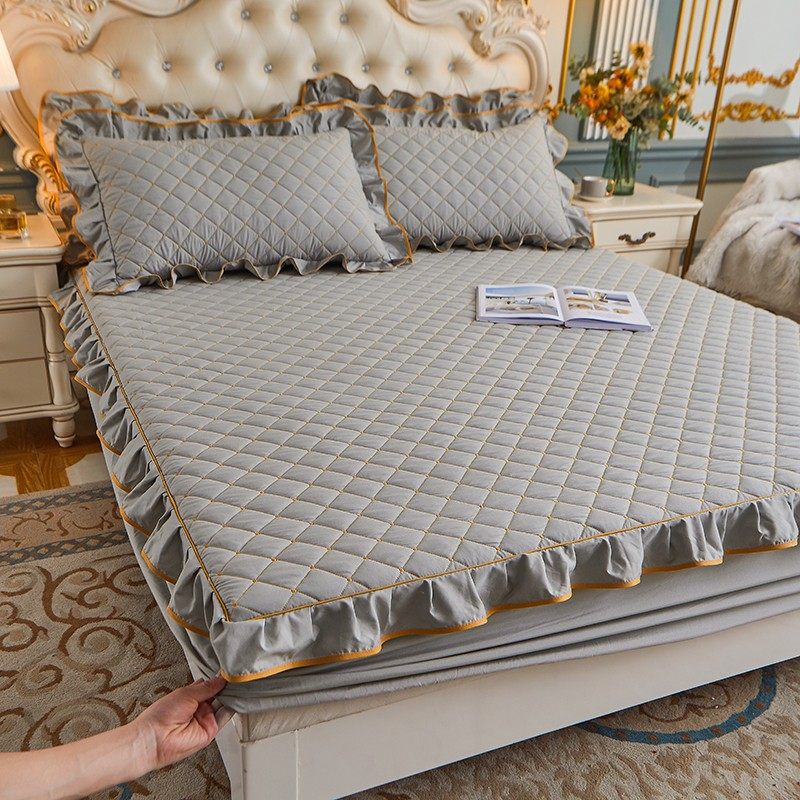 加厚加棉床笠单件床单三件套防滑弹簧G垫套床垫保护套冬天床罩四