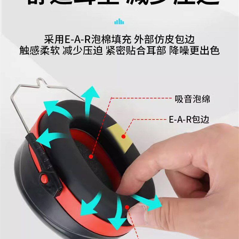 隔音耳罩睡觉专用工业级头戴x式工厂防噪音耳塞打呼噜睡眠降噪耳