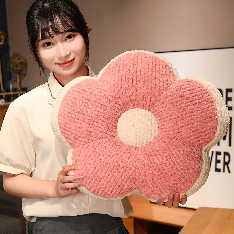 花朵抱枕靠背垫沙发客厅靠垫办A公室腰垫护腰午睡枕头可爱靠枕床