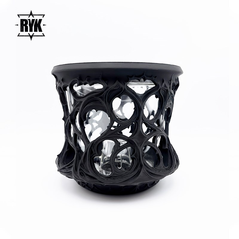 高透双层c块根花盆龙舌兰潮流暗黑复古蝴蝶兰套盆多肉植物观根盆