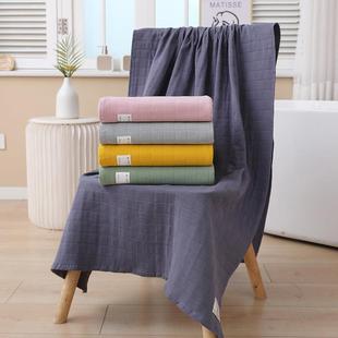 纯棉纱布毛巾浴巾夏季薄款成人款全棉柔软家用浴巾 gauze towel