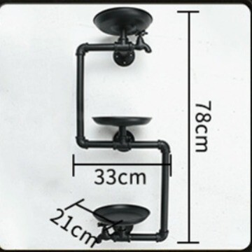 工业架管道置物架壁式挂墙上管置物高温烤漆镀锌四分壁挂PBP花架