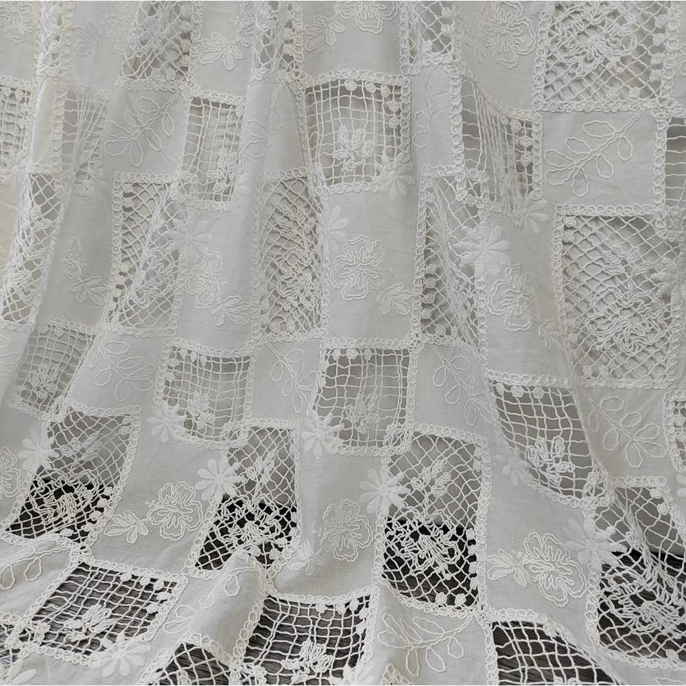 EG-1917098   棉布盘绳绣花 3D绣花 立体绣花  盘绳盘带绣