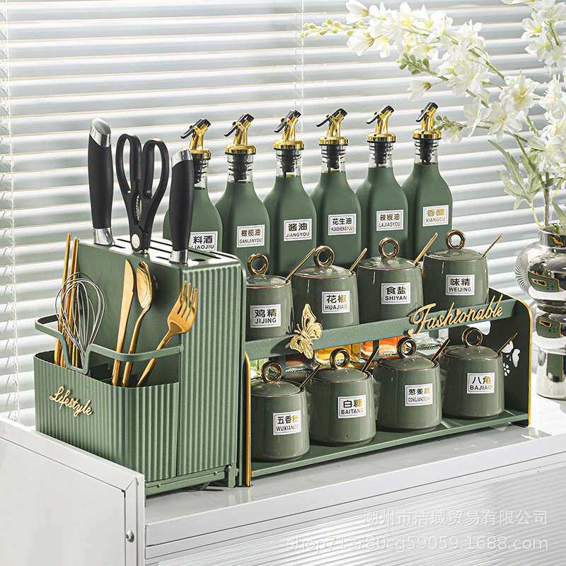厨房调味调罐调套料器皿调料盒酱料瓶装家用油盐醋调料收ZVR纳置
