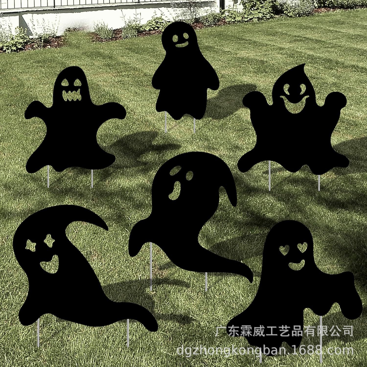 跨境新款爆款万圣节庭院户外草坪恐怖防水黑色幽灵万圣节派对主题
